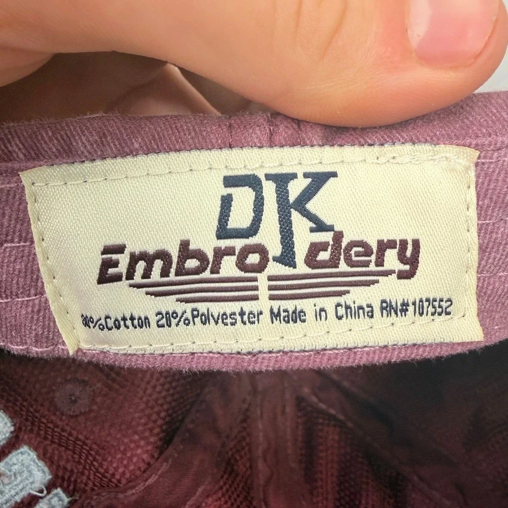 DK Embroidery San Diego Hat Baseball Cap Unisex OSFA Burgundy Faded Souvenir